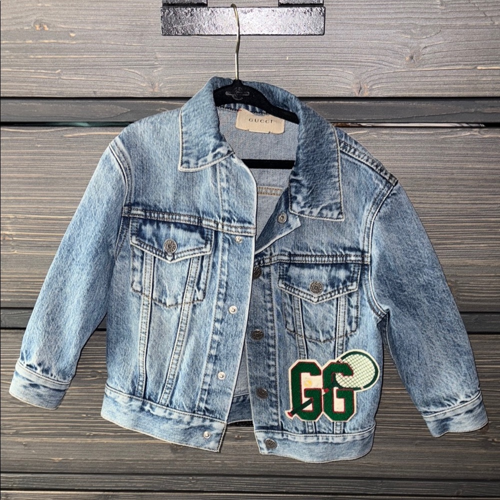 Gucci Kids Blue Denim Jacket